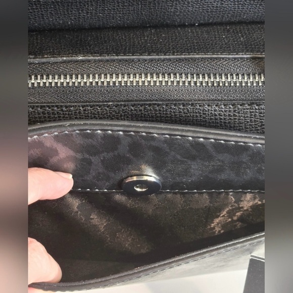 Karl Lagerfeld Black and Gray Satchel with Graphic Design - Picture 10 of 11